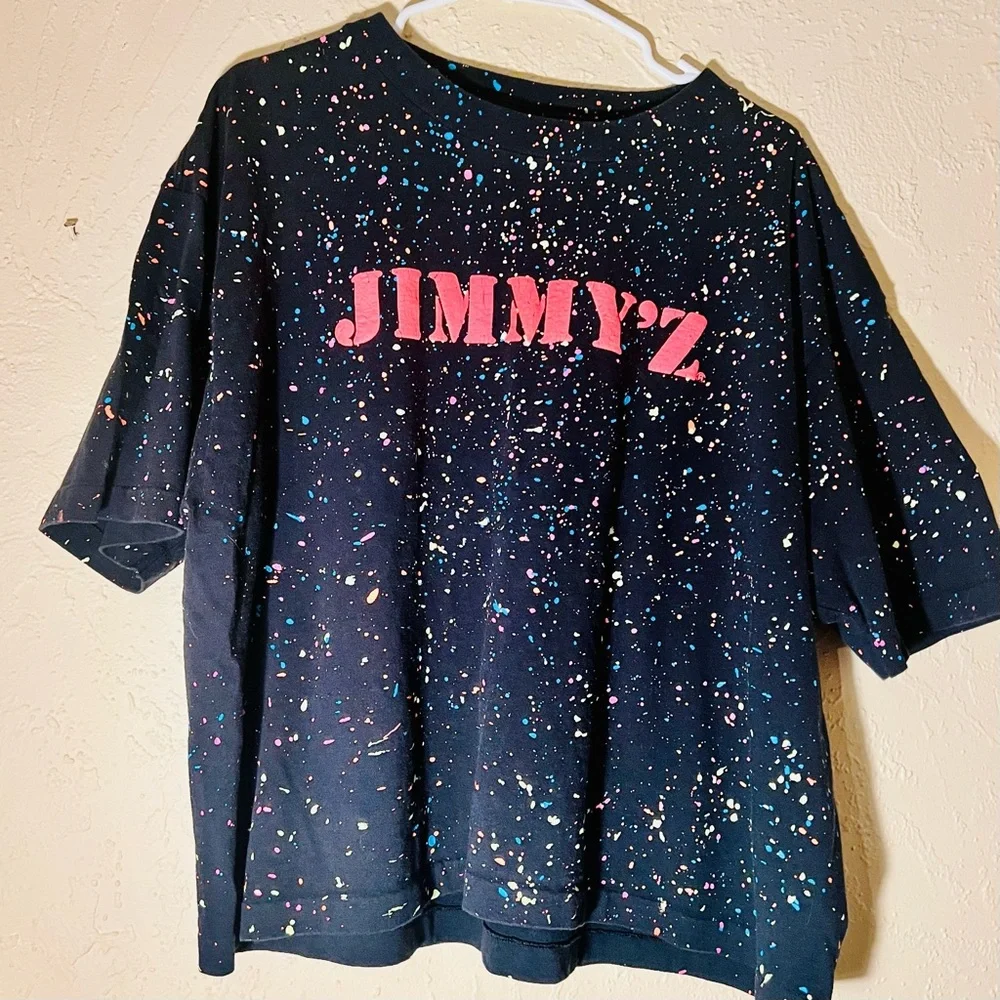Vtg JIMMY’Z Shirt One size 90s JIMMY’Z. Splatter Paint RARE! - Picture 1 of 8